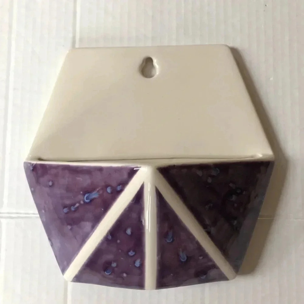 Hand Painted Ceramic Wall Pocket